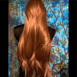Long Copper Brown Straight Wig - Women Hair Extensions